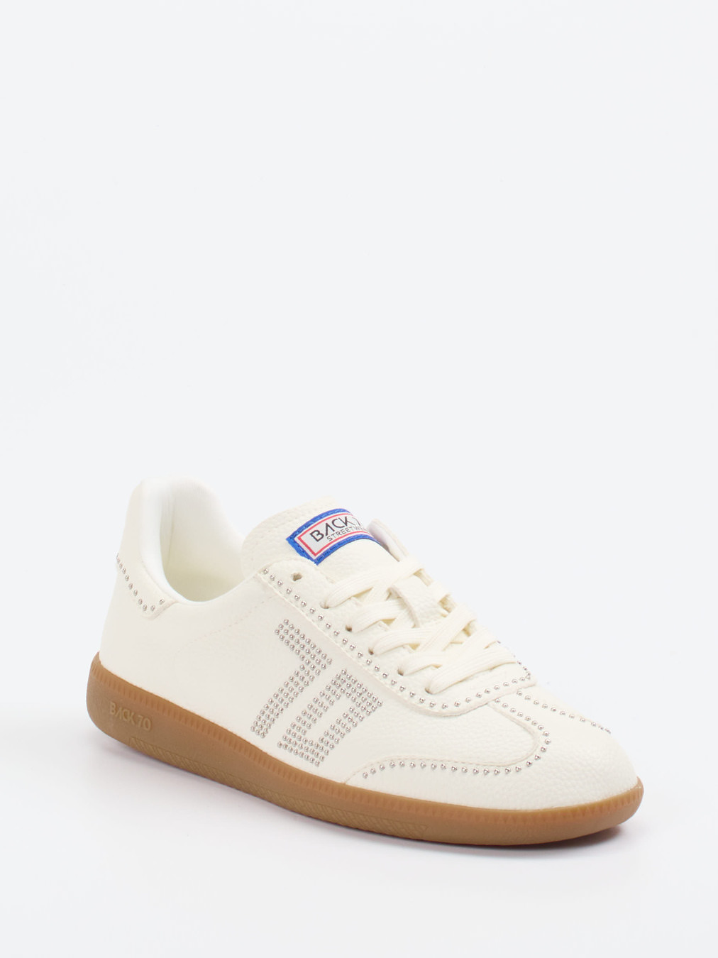 Back 70 – Retro-Sneaker aus Kalbleder cremeweiß