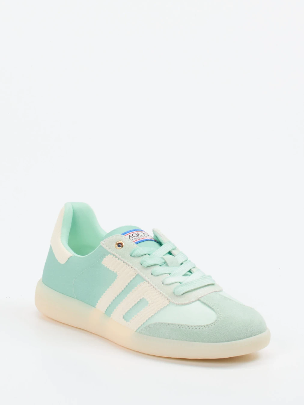 Back 70 – Retro-Sneaker aus Veloursleder und Nylon Mintgrün