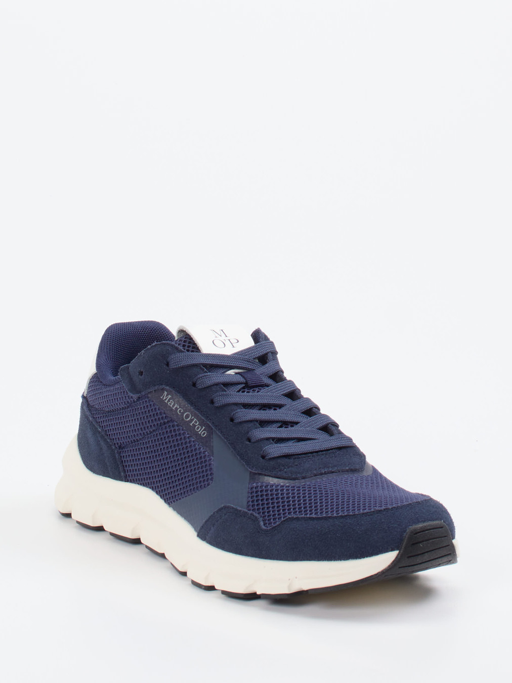 Marc O'Polo – Sneaker aus Textil und Veloursleder Blau