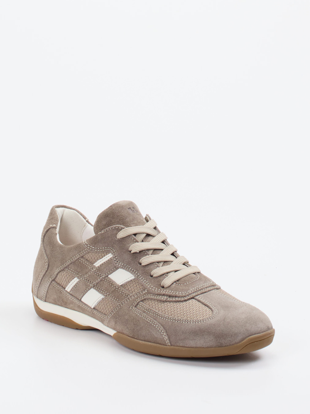 Lloyd – Sneaker aus Veloursleder in Taupe