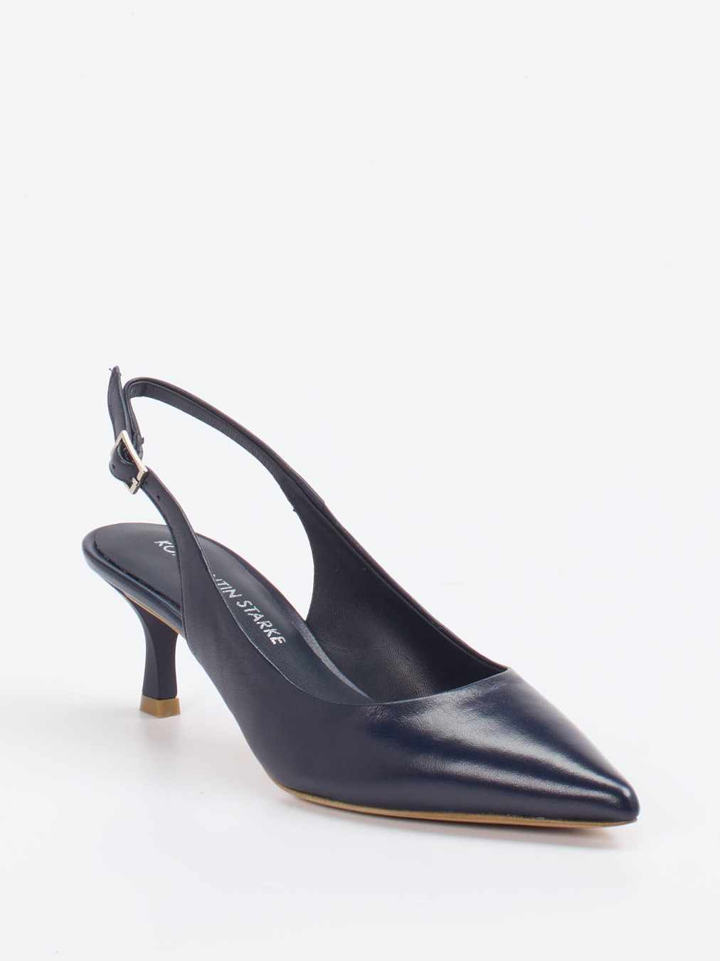 Konstantin Starke – Slingback-Pumps aus Lackleder Dunkelblau