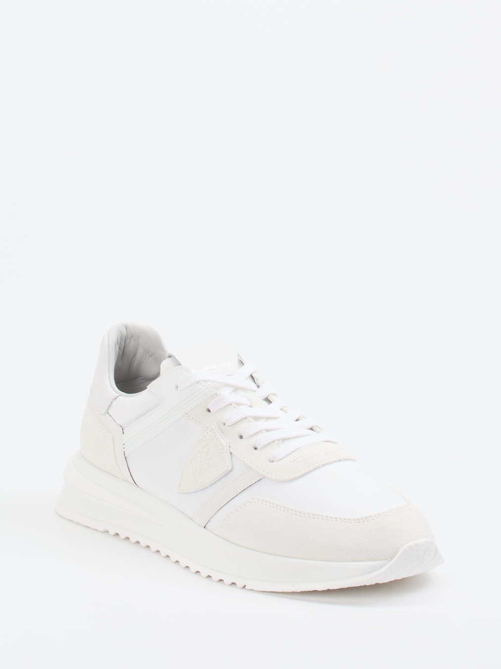 Philippe Model – Sneaker aus Textil und Leder weiß