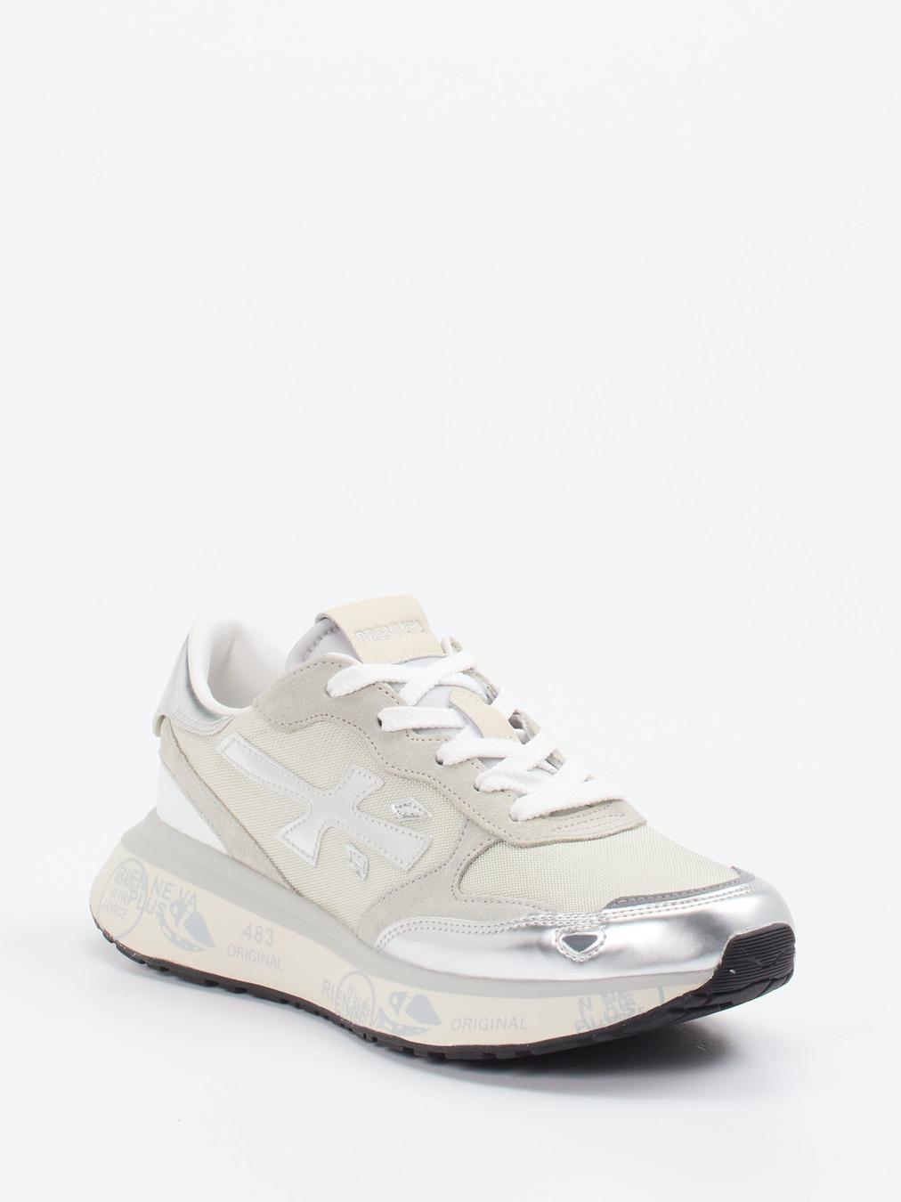 Premiata – Sneaker aus Veloursleder mit Metallic-Details