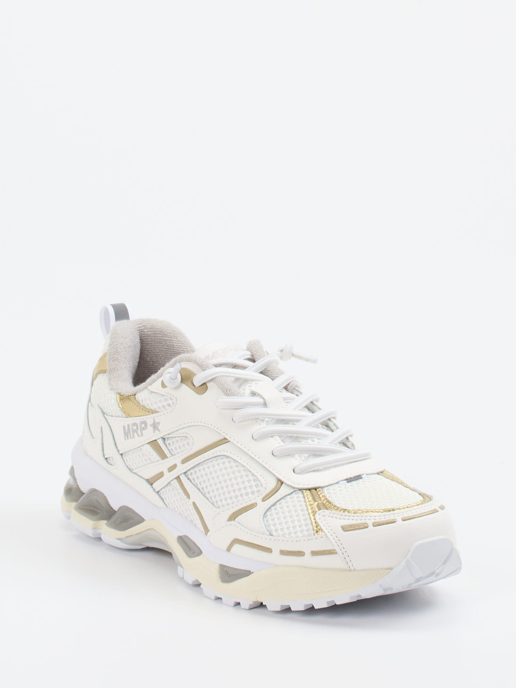 MRP – Sneaker aus Kalbleder und Mesh Offwhite
