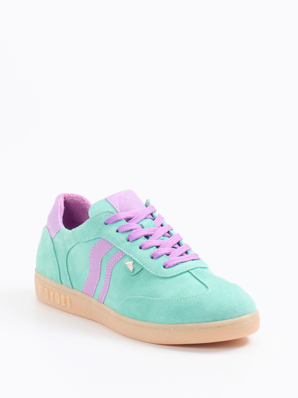 Mayori – Sneaker aus Veloursleder Mintgrün