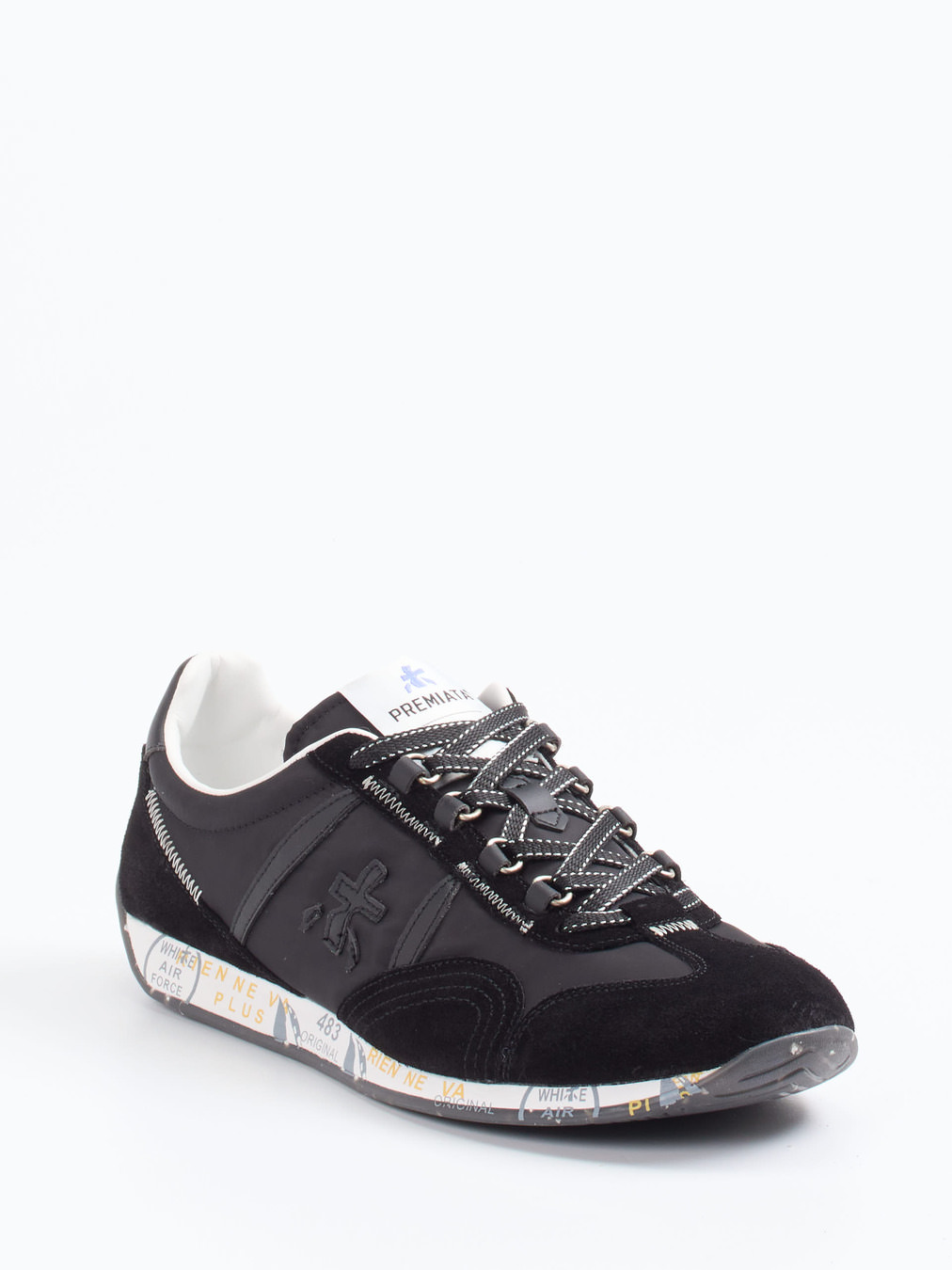 Premiata – Sneaker aus Veloursleder und Nylon schwarz