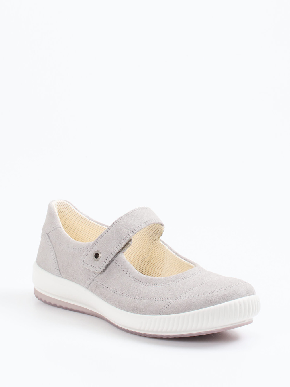 Legero – Spangenpumps aus Veloursleder hellgrau