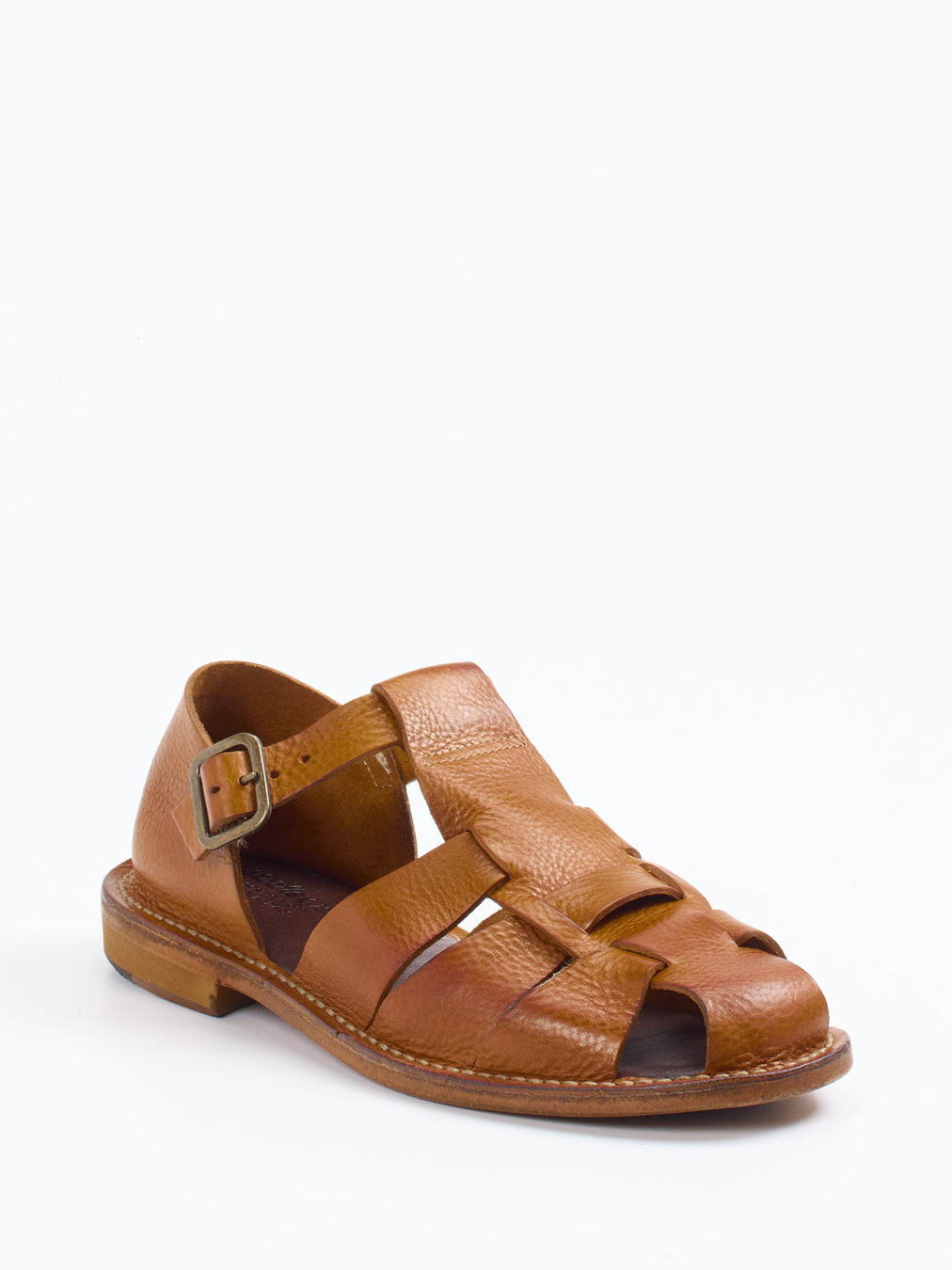 Astorflex – Fischersandalen aus Kalbleder cognacbraun