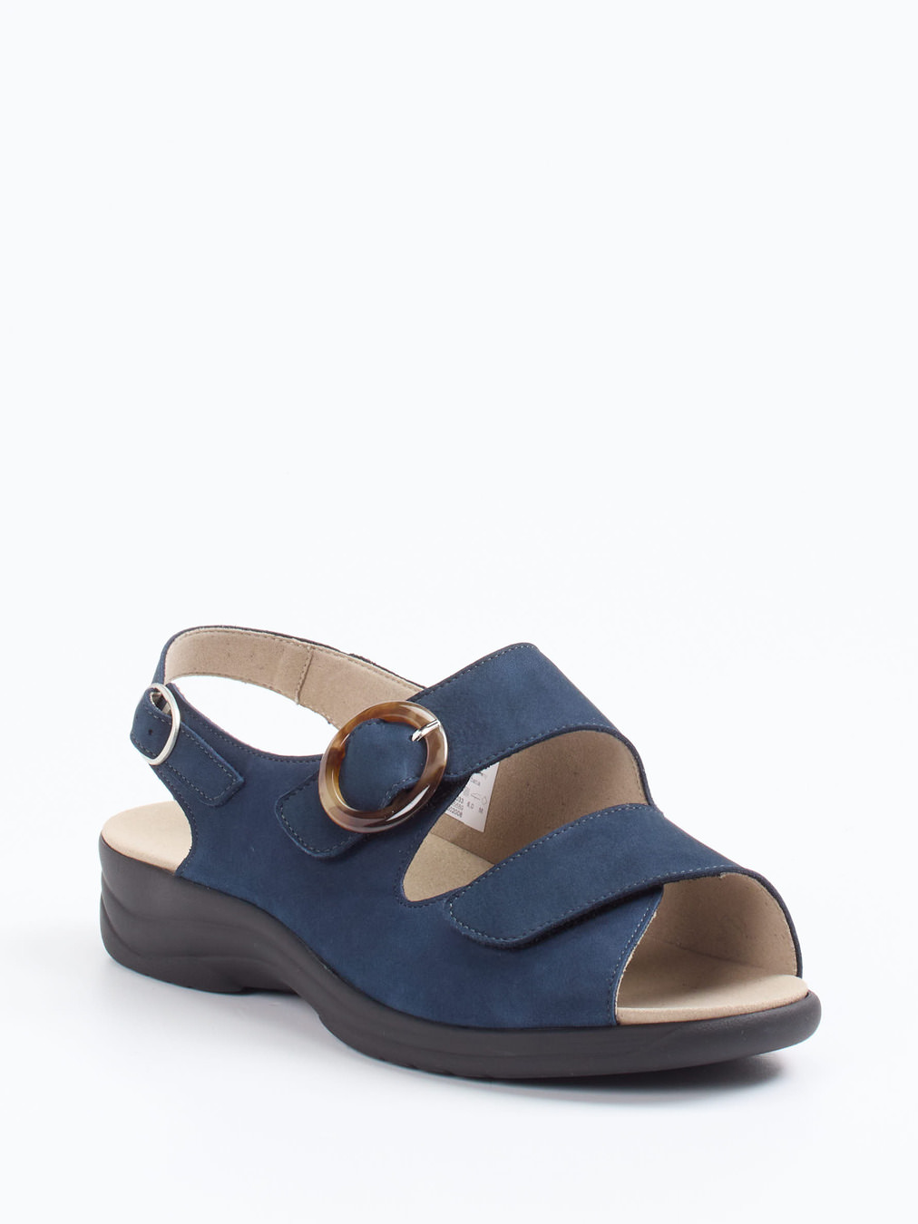 Solidus – Komfort-Sandale aus Nubukleder blau