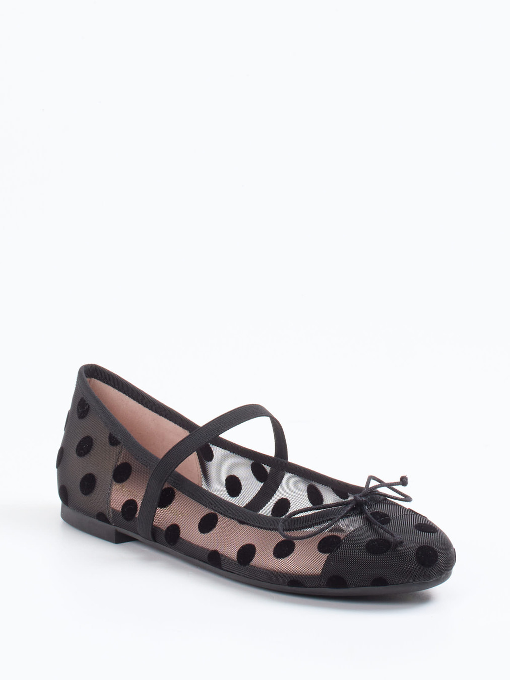 Pretty Ballerinas – Mary Jane Ballerinas aus Mesh schwarz