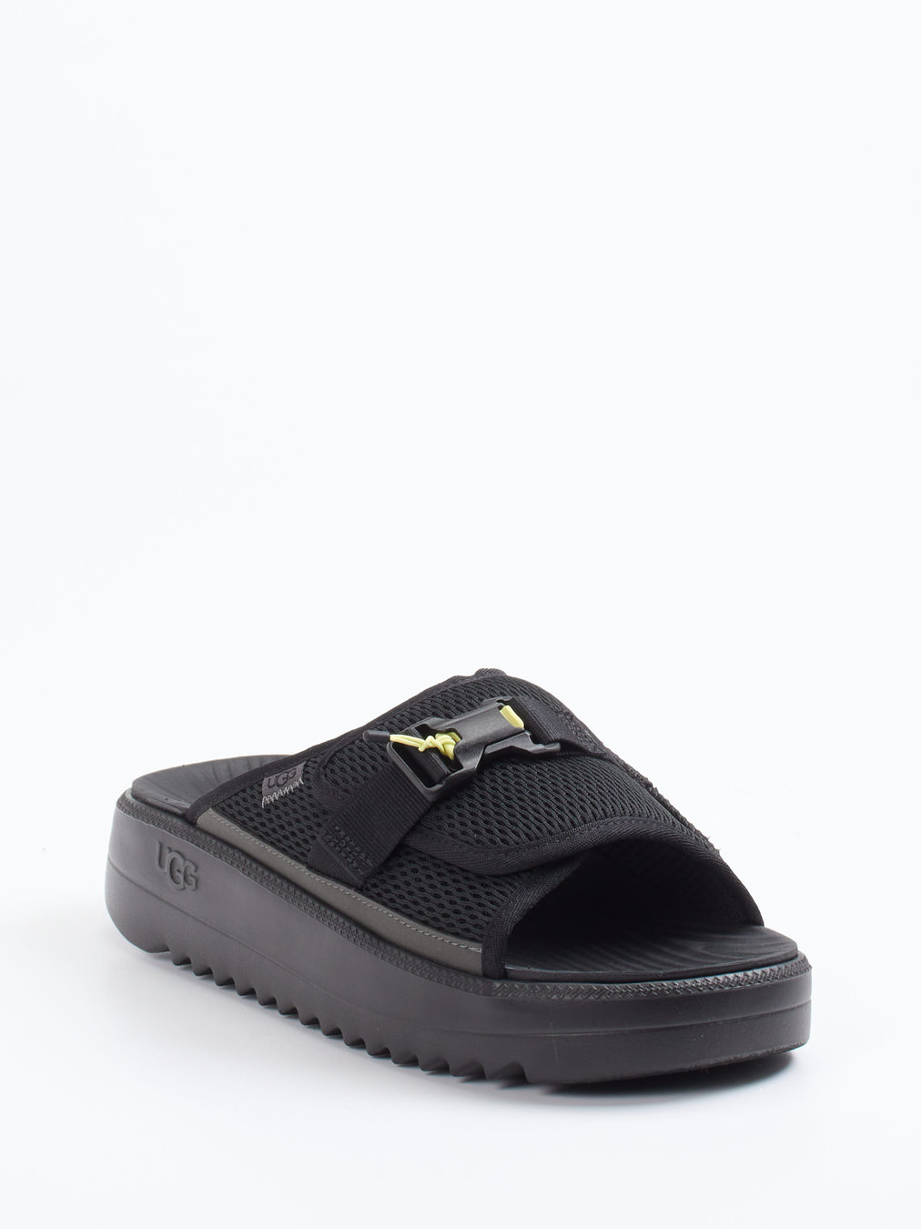 UGG – Slides aus Textil mit Mesh und Neondetails