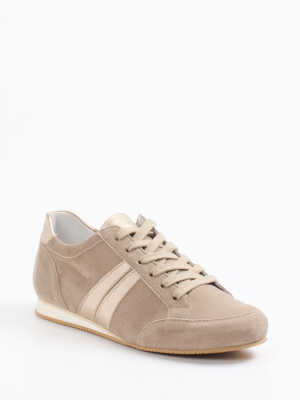 Semler – Retro-Sneaker aus Veloursleder beige