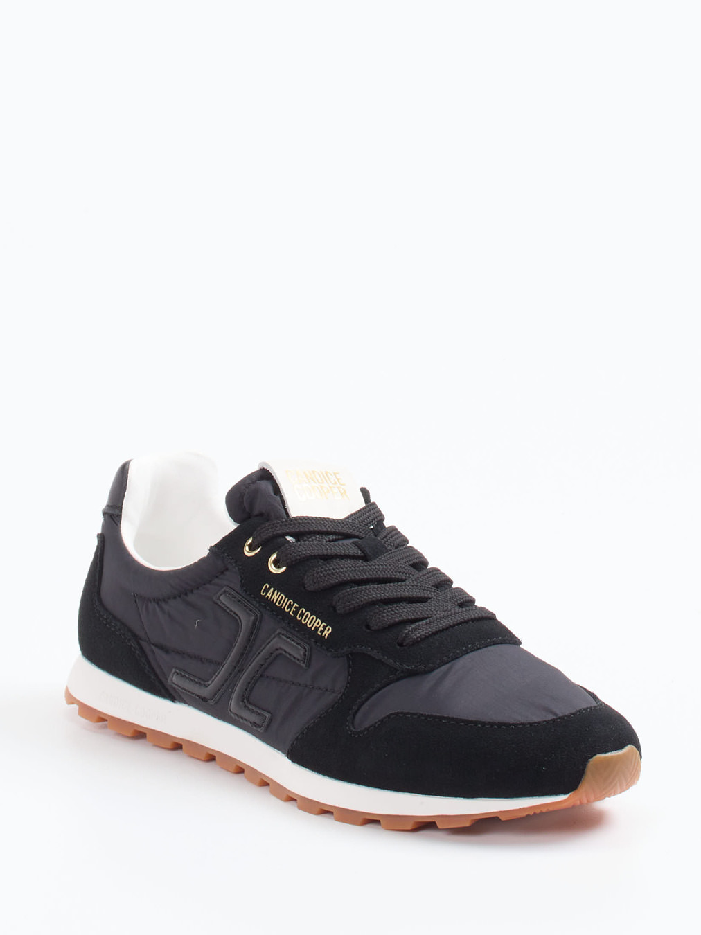 Candice Cooper – Sneaker aus Veloursleder und Nylon schwarz