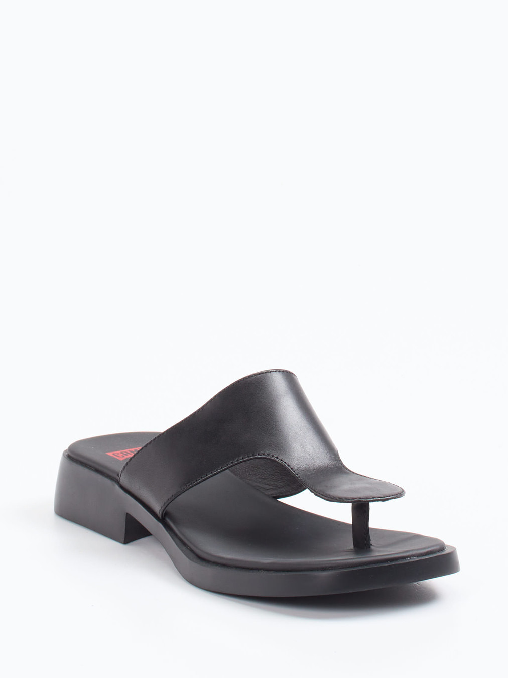 Camper – Zehentrenner-Sandalen aus Kalbleder Schwarz