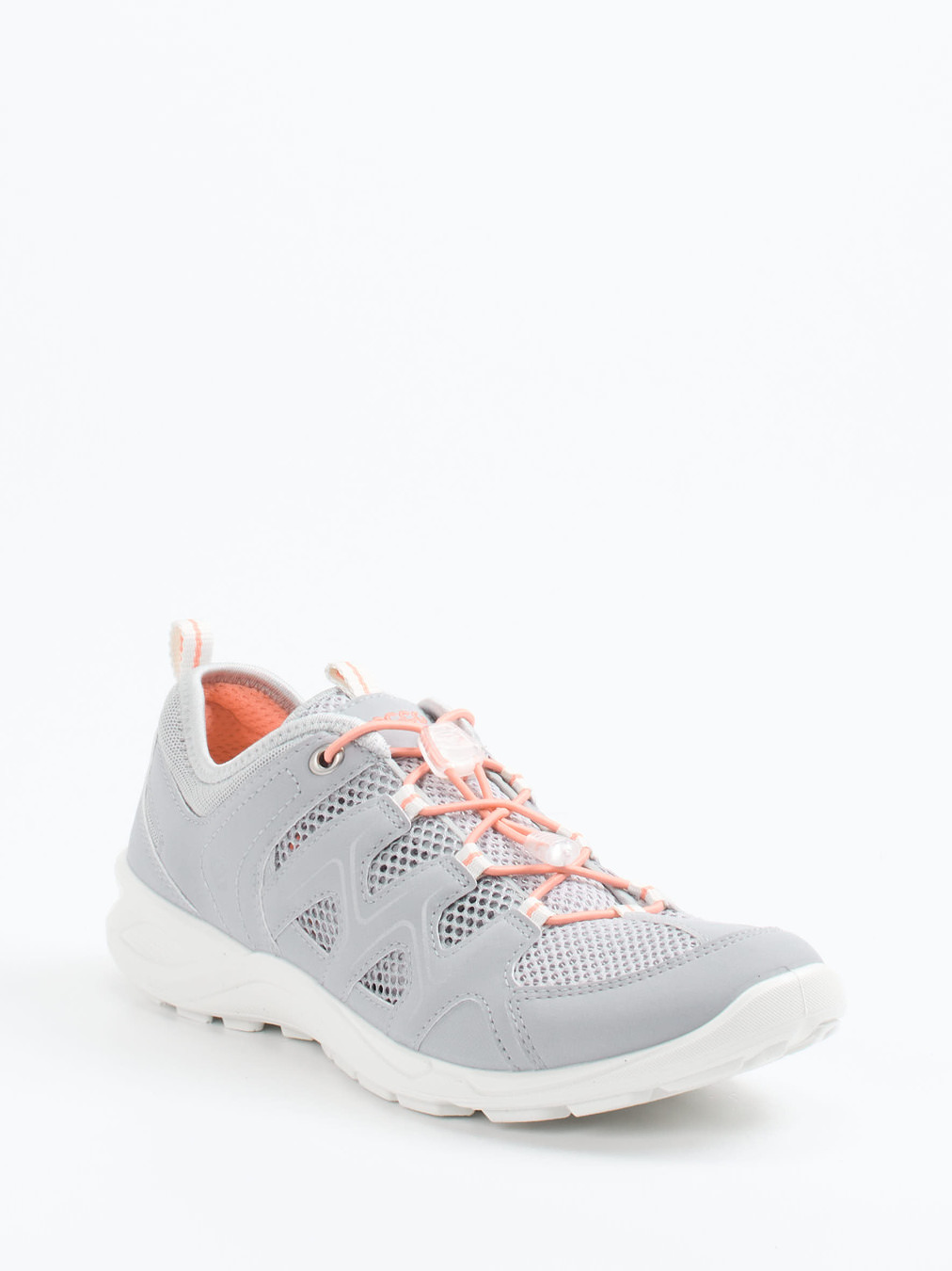 Ecco – Outdoor-Sneaker aus Textil in Hellgrau