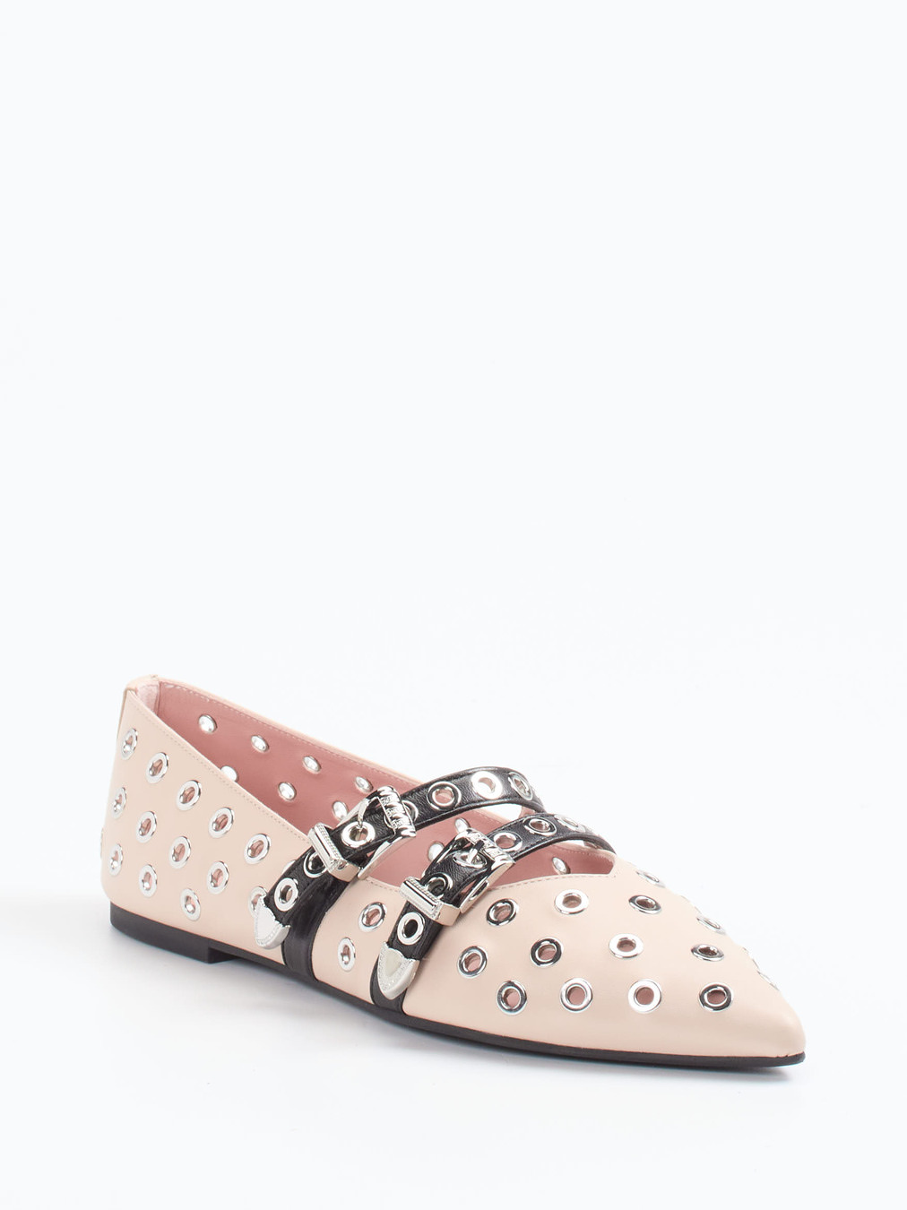 Pretty Ballerinas – Spitzballerinas aus Kalbleder creme