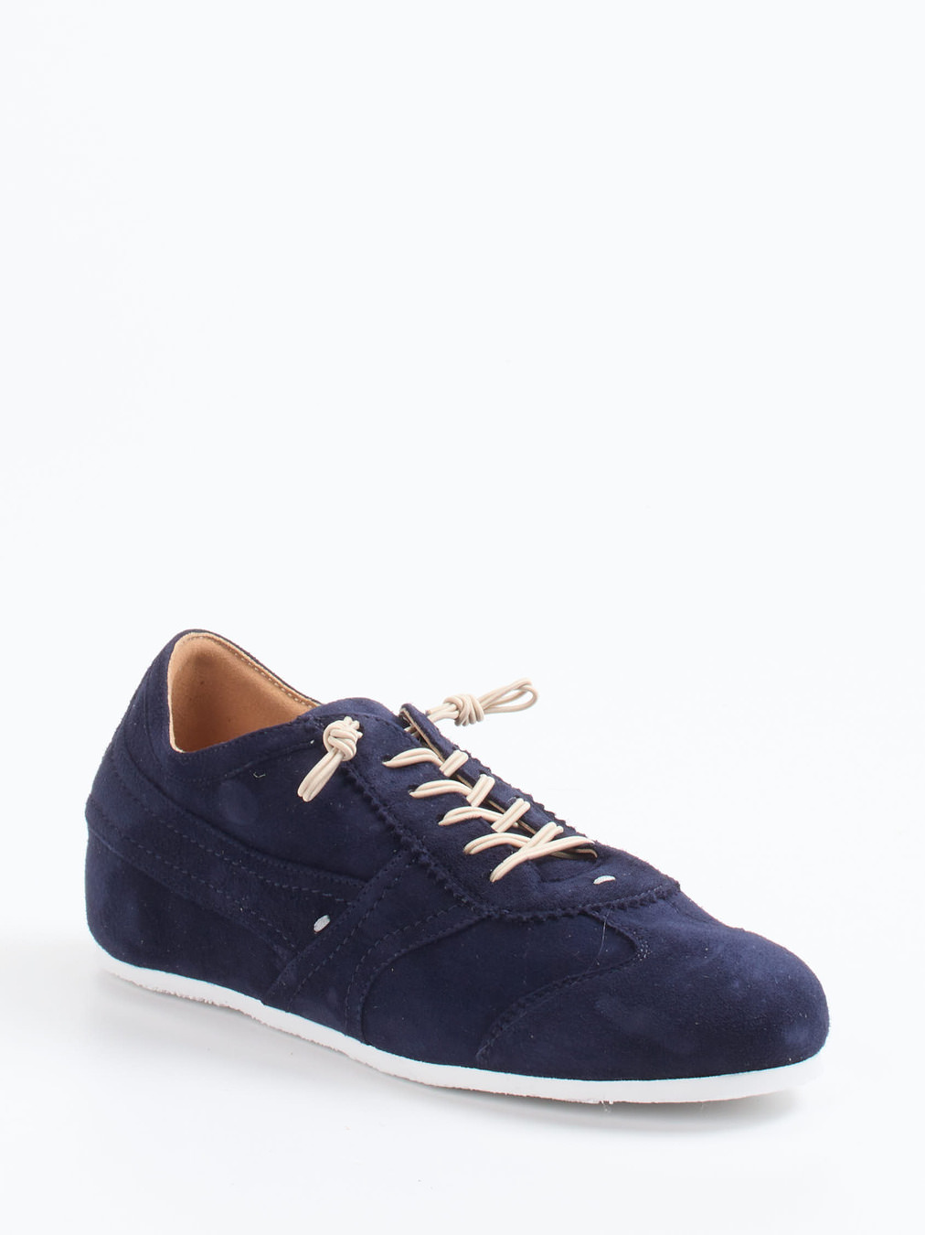 Donna Carolina – Sneaker aus Veloursleder Marineblau
