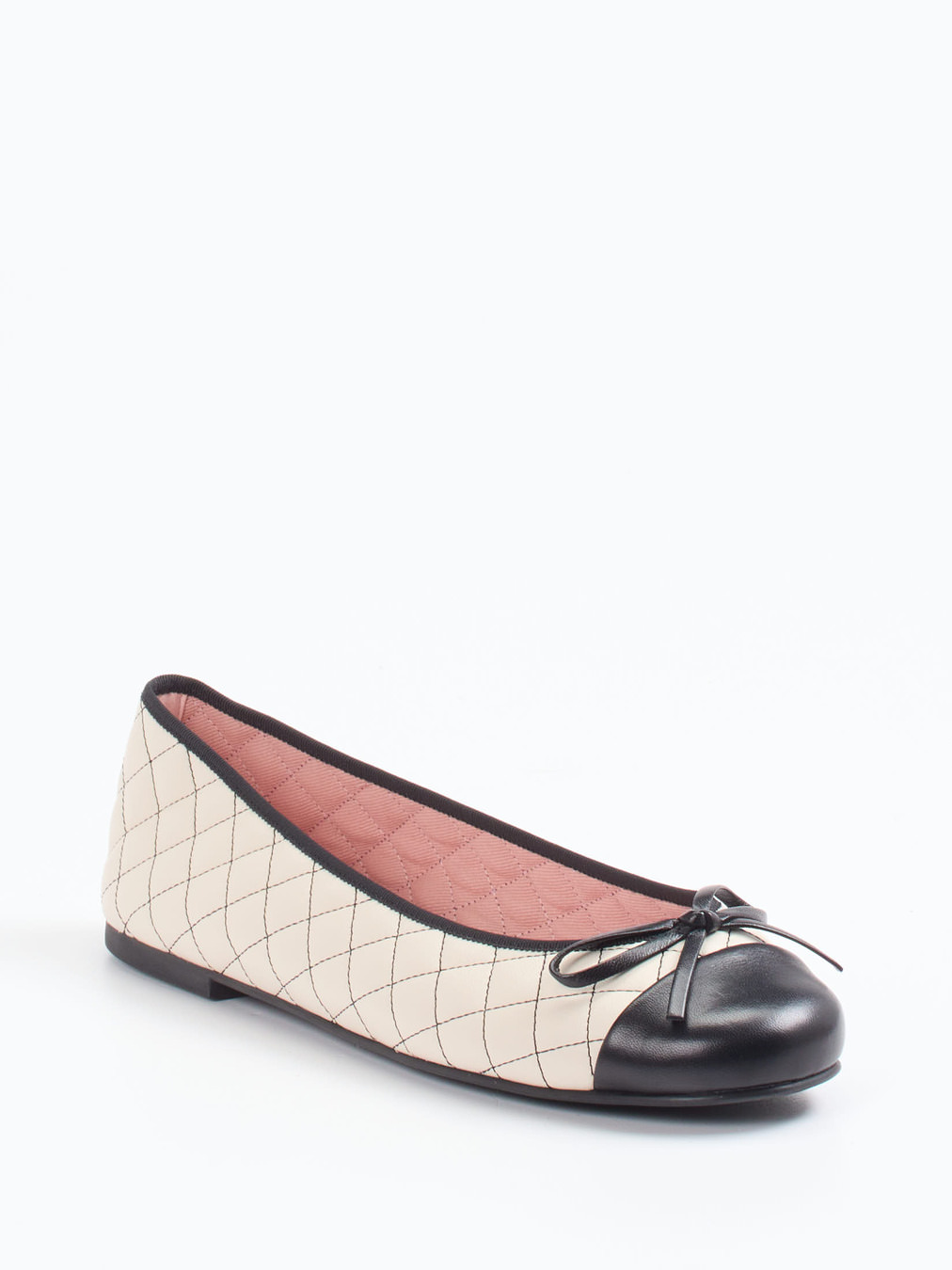 Pretty Ballerinas – Ballerinas aus Kalbleder cremeweiß