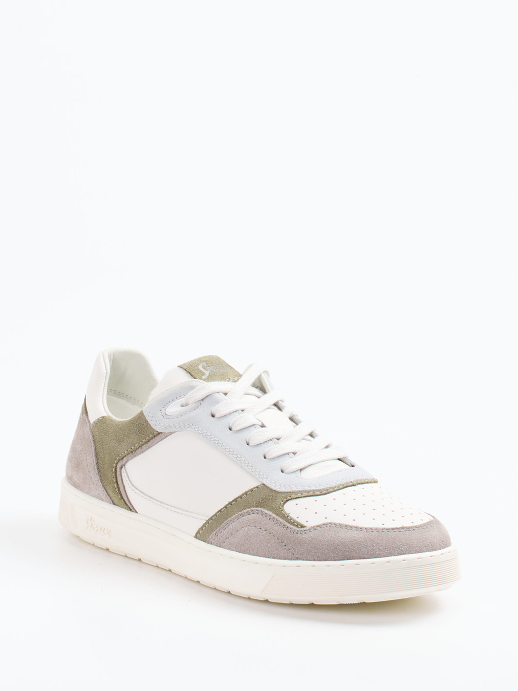 Sioux – Sneaker aus Velour- und Glattleder Weiß