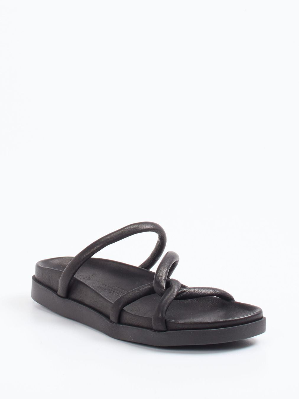 Werner – Zehenstegsandalen aus Kalbleder schwarz