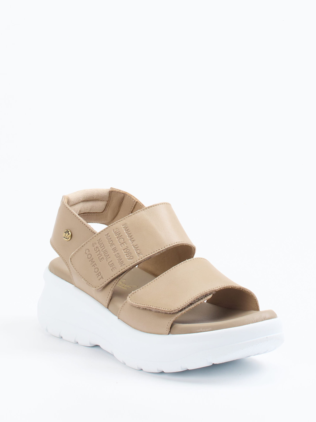 Panama Jack – Plateau-Sandale aus Lammleder Taupe