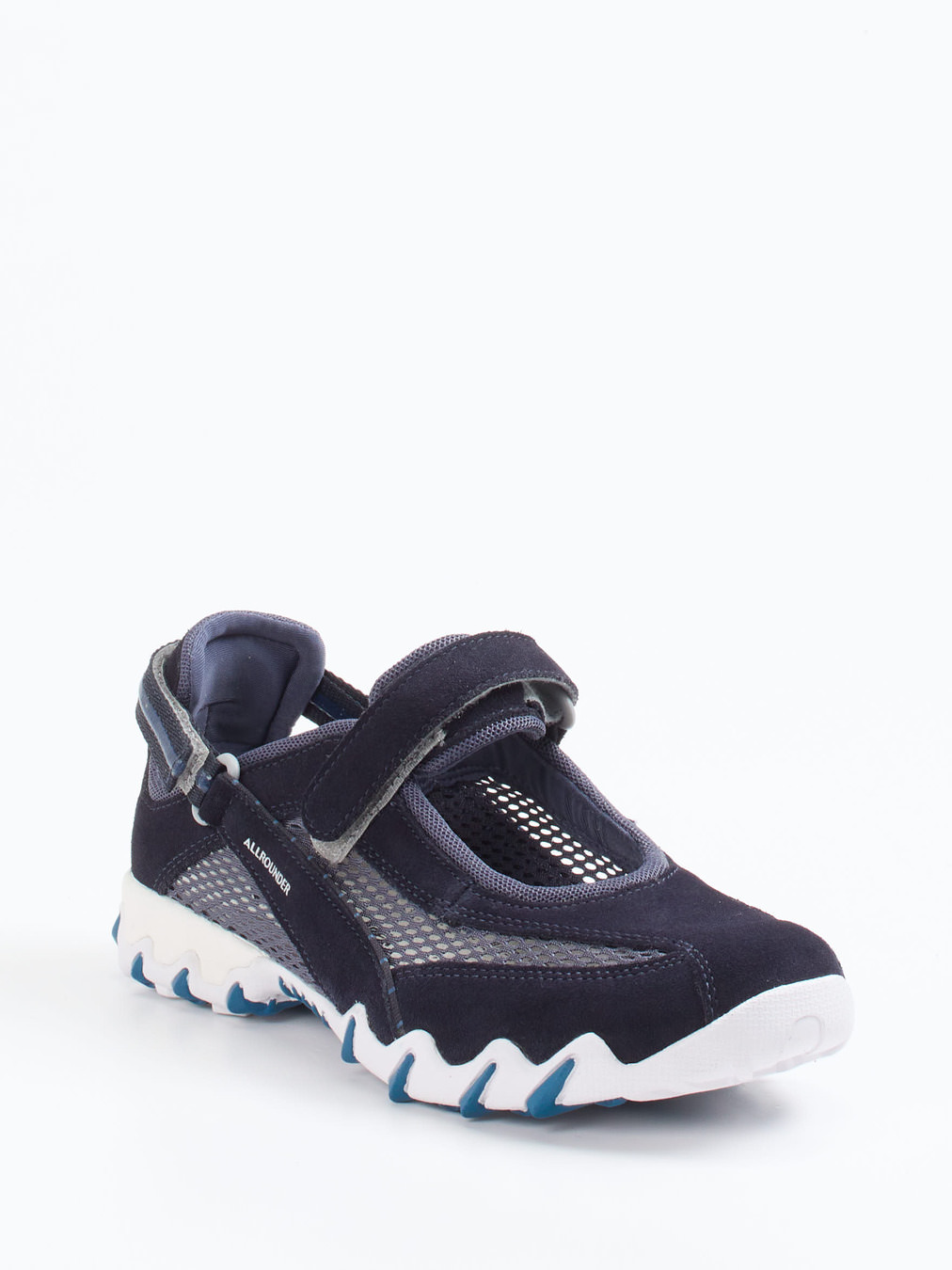 Allrounder – Mary Jane Sneaker aus Veloursleder blau