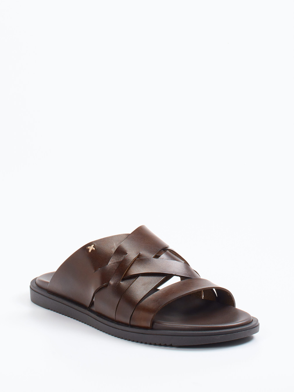 Ralph Harrison – Lederpantolette aus Kalbleder braun