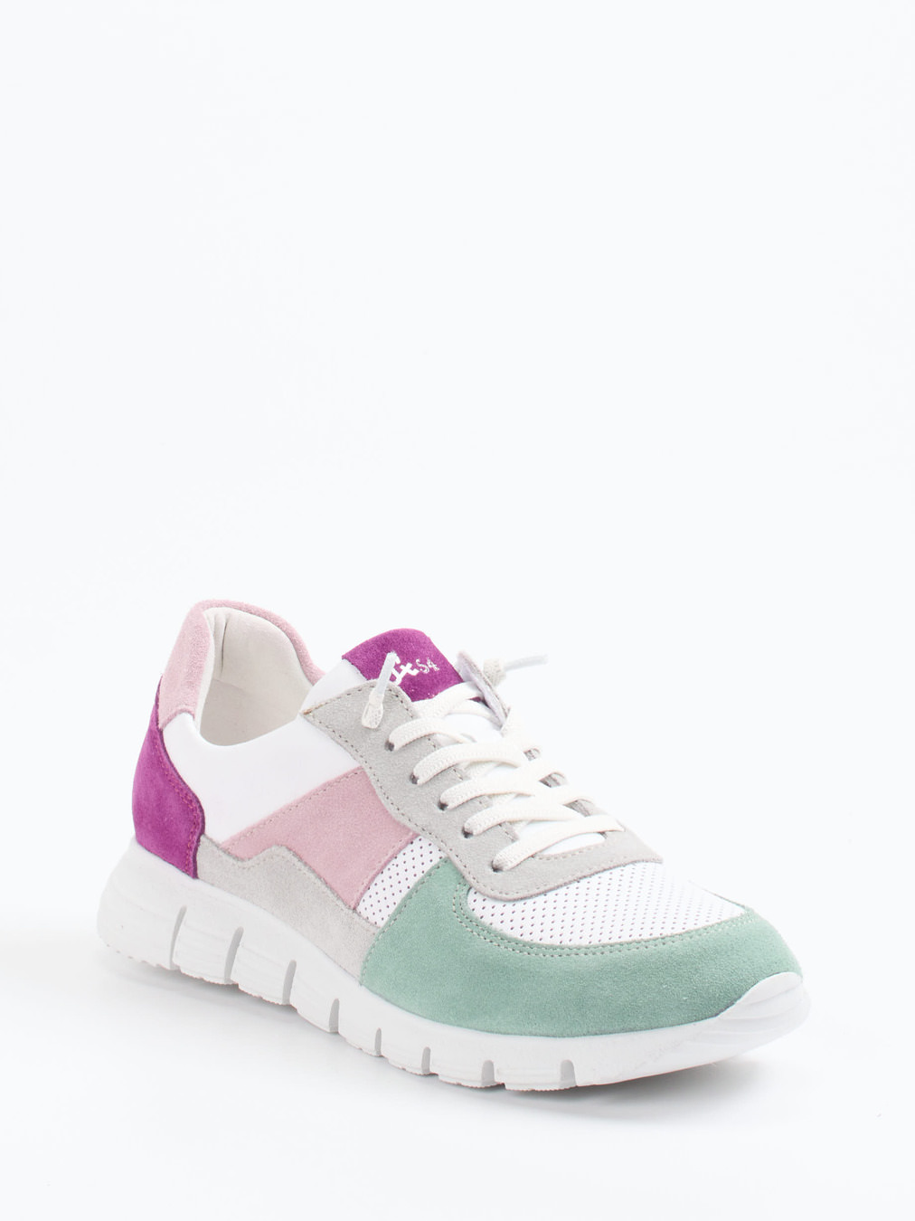 Sioux – Sneaker aus Veloursleder und Mesh multi