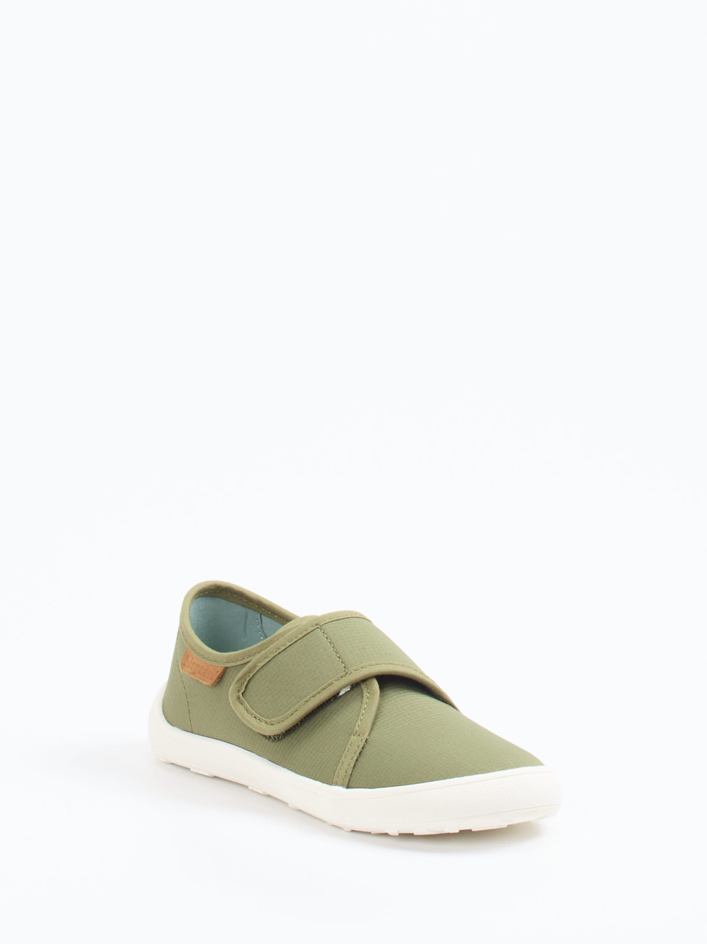 Bisgaard – Klett-Sneaker aus Textil in Salbeigrün