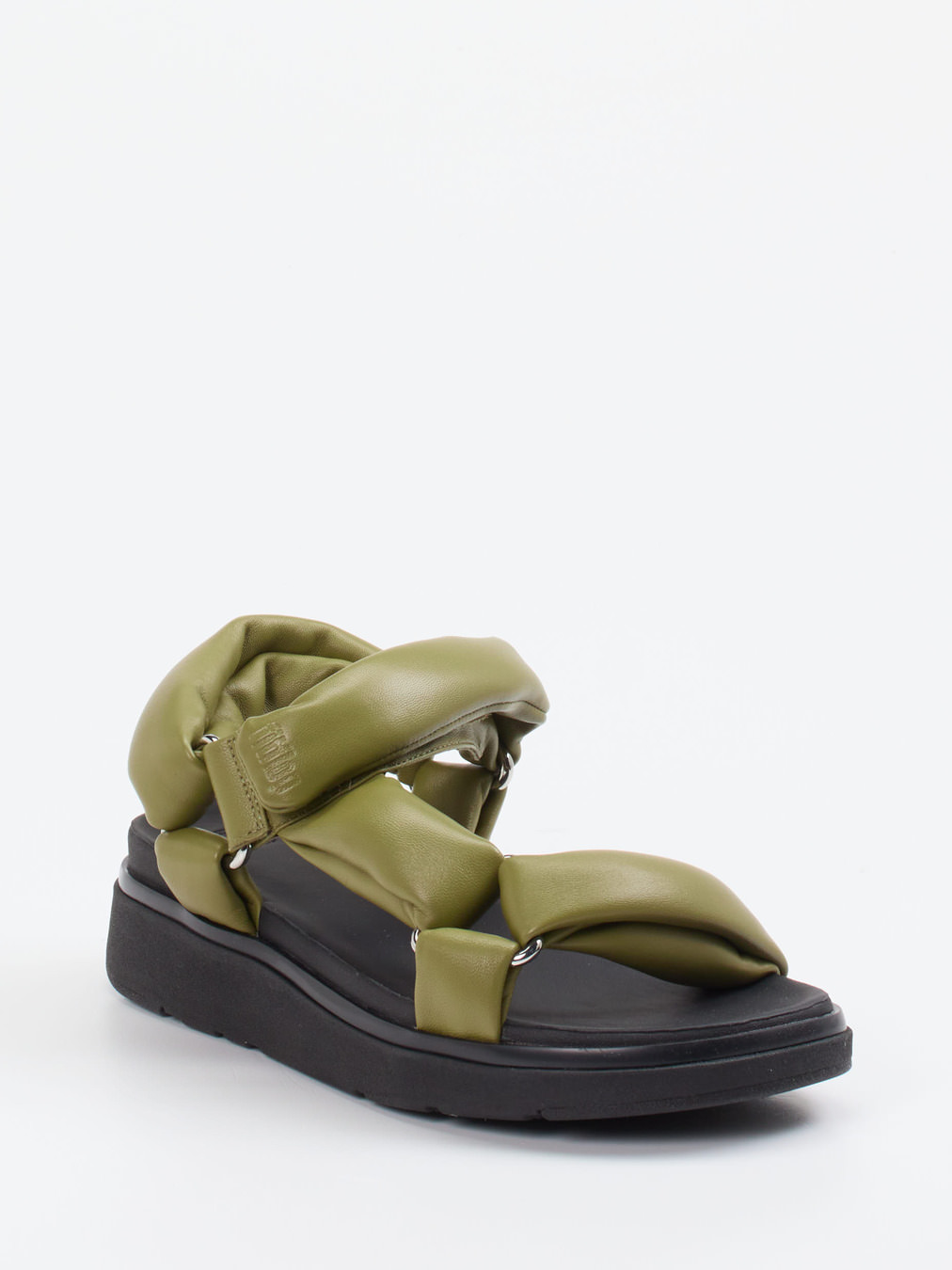 FitFlop – Chunky-Sandalen aus Kalbleder Olivgrün