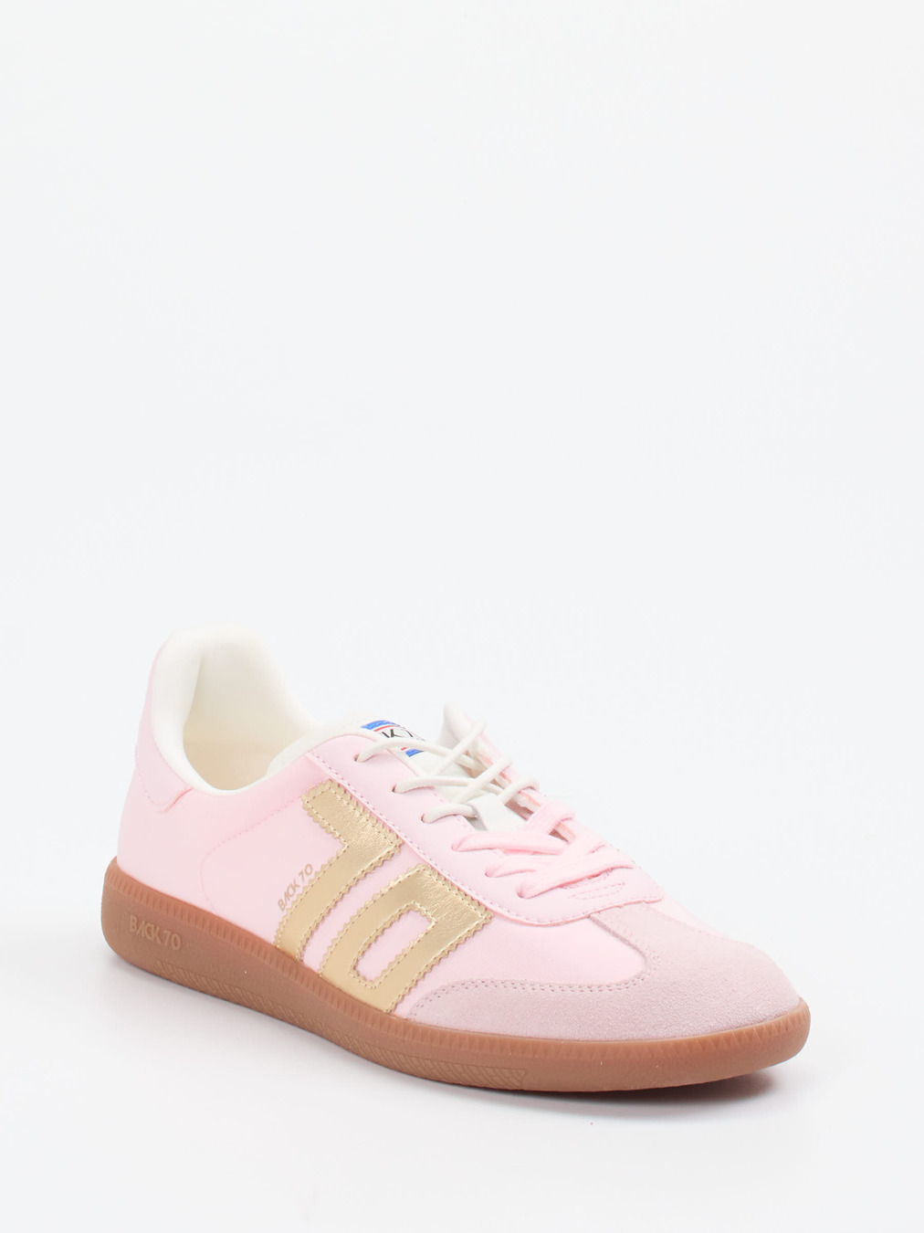 Back 70 – Retro-Sneaker aus Velour/Textil Rosa