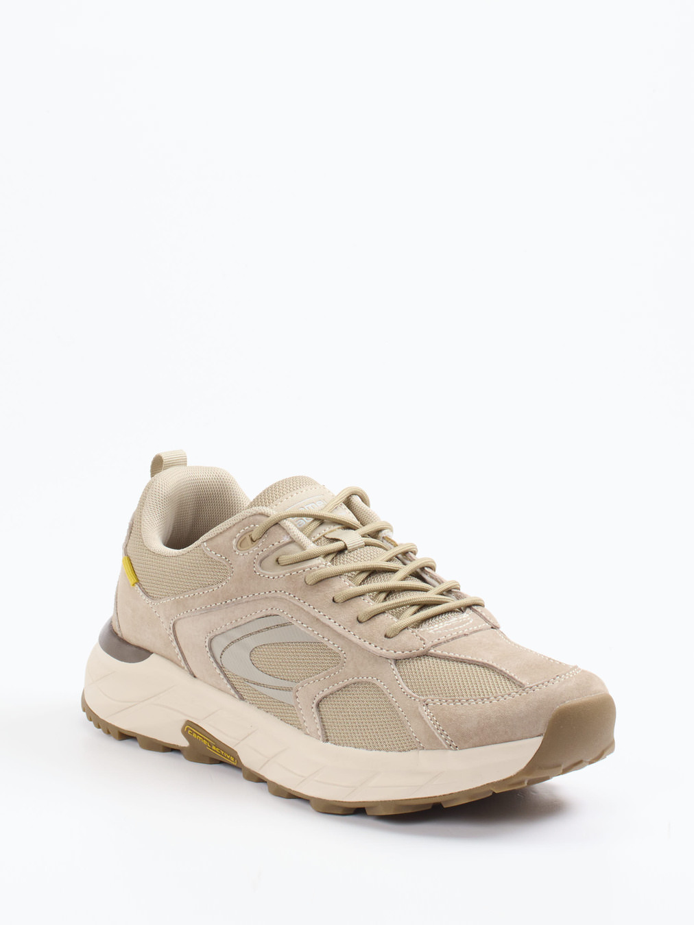 Camel Active – Sneaker aus Nubukleder und Mesh taupe