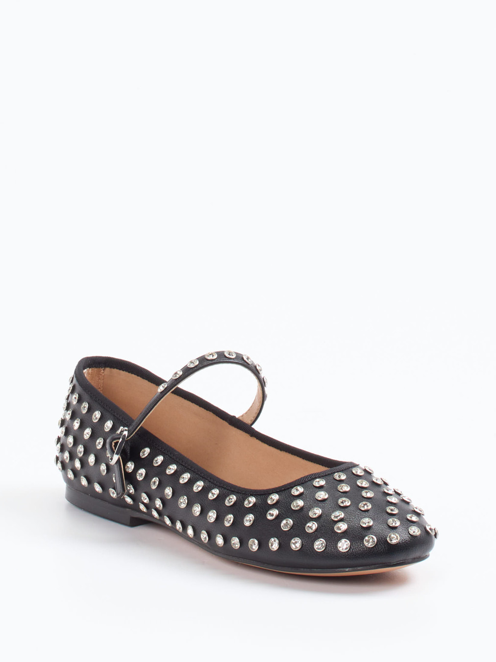Steve Madden – Mary Jane Flats aus Lederimitat Schwarz