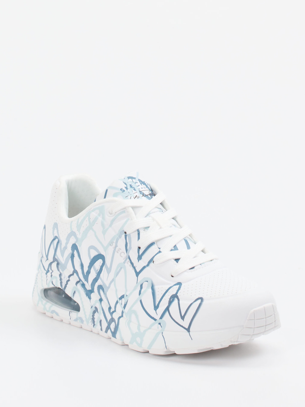 Skechers – Sneaker aus Nubukleder mit Herz-Print