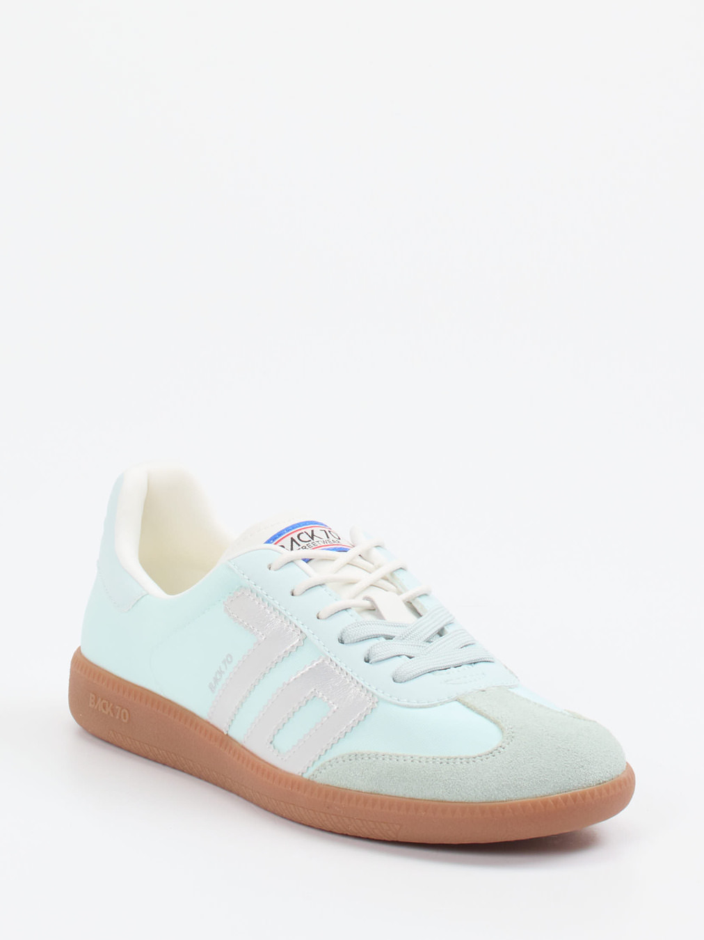 Back 70 – Retro-Sneaker aus Veloursleder Pastellmint