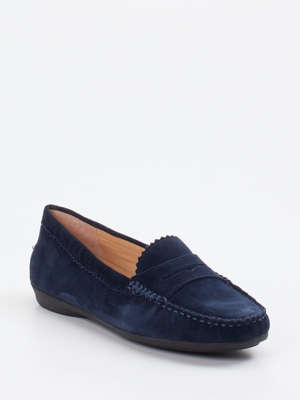 Si – Loafer aus Veloursleder Dunkelblau