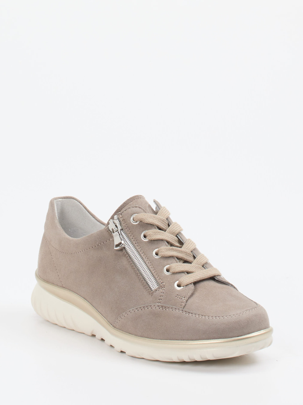 Semler – Komfort-Sneaker aus Veloursleder Taupe