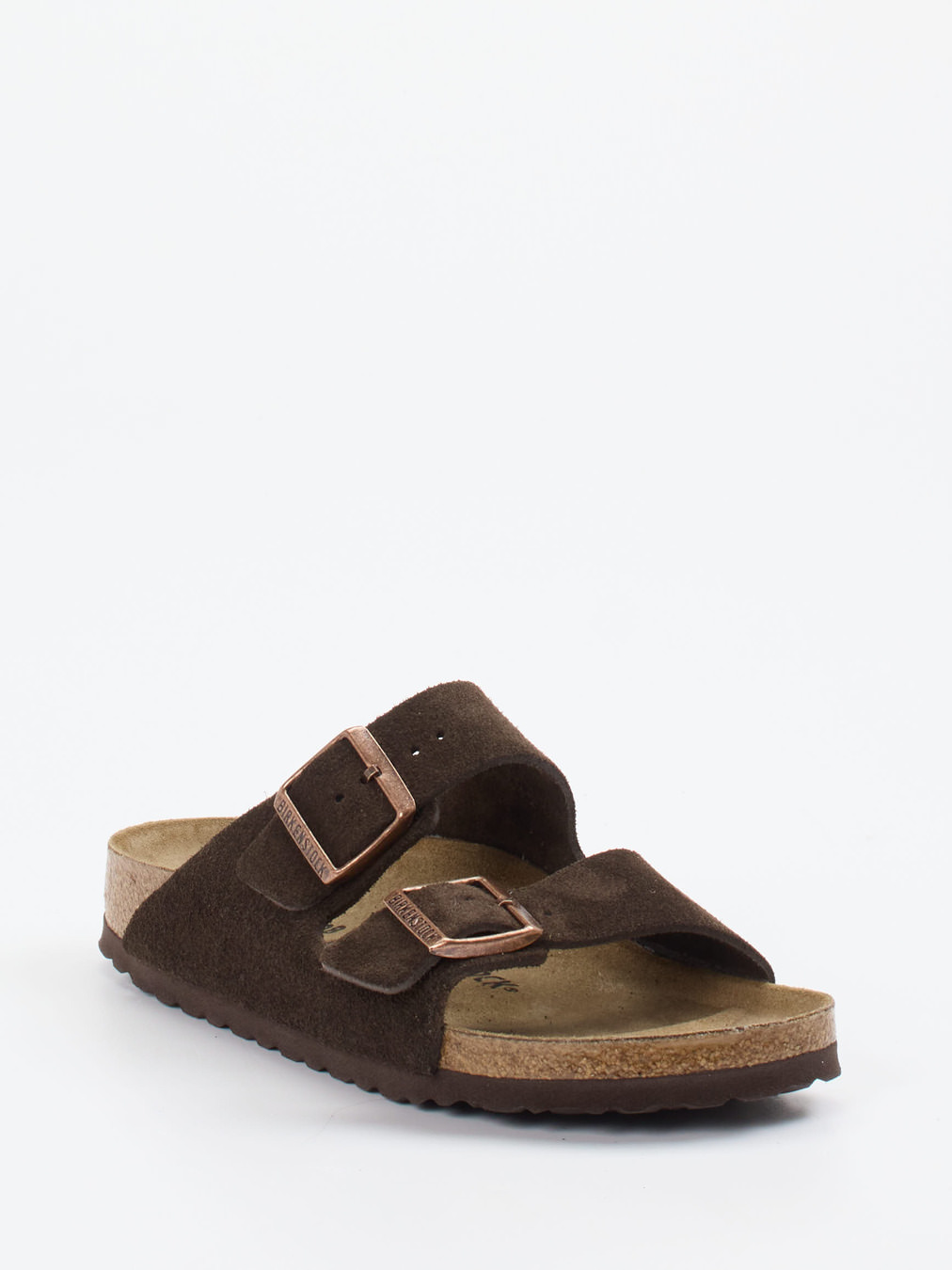 Birkenstock – Zweiriemer-Pantolette aus Veloursleder braun