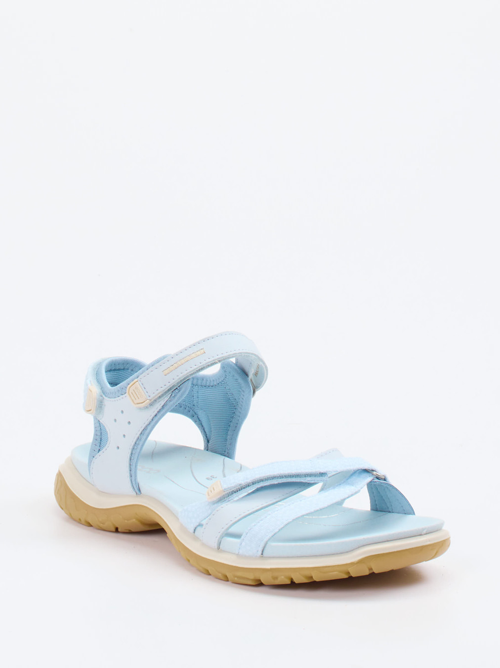 Ecco – Outdoorsandalen aus Nubukleder hellblau