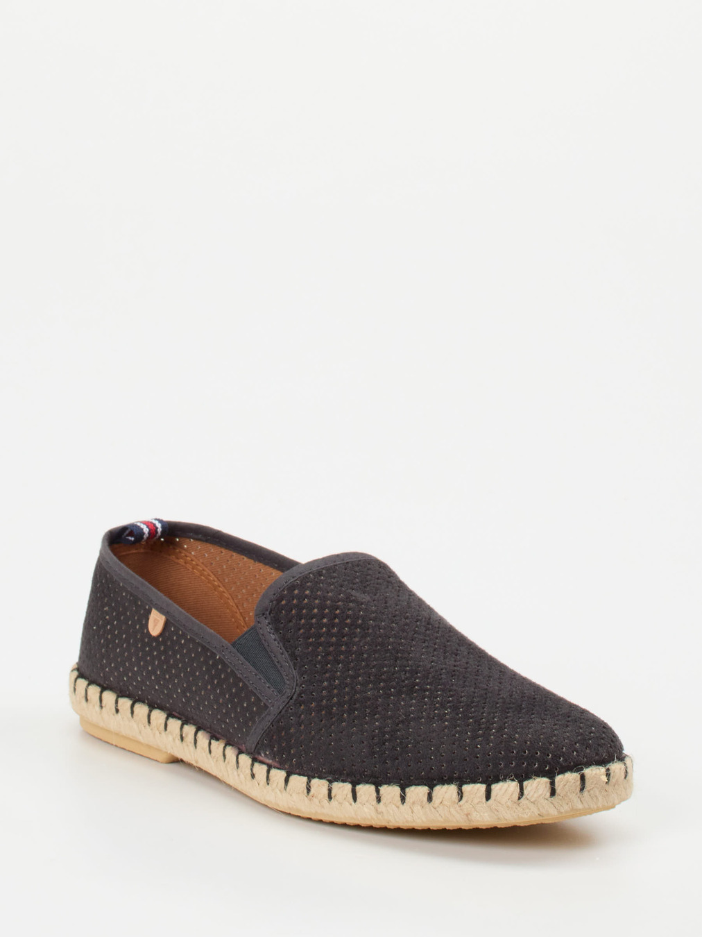 Verbenas – Espadrilles aus Veloursleder dunkelgrau