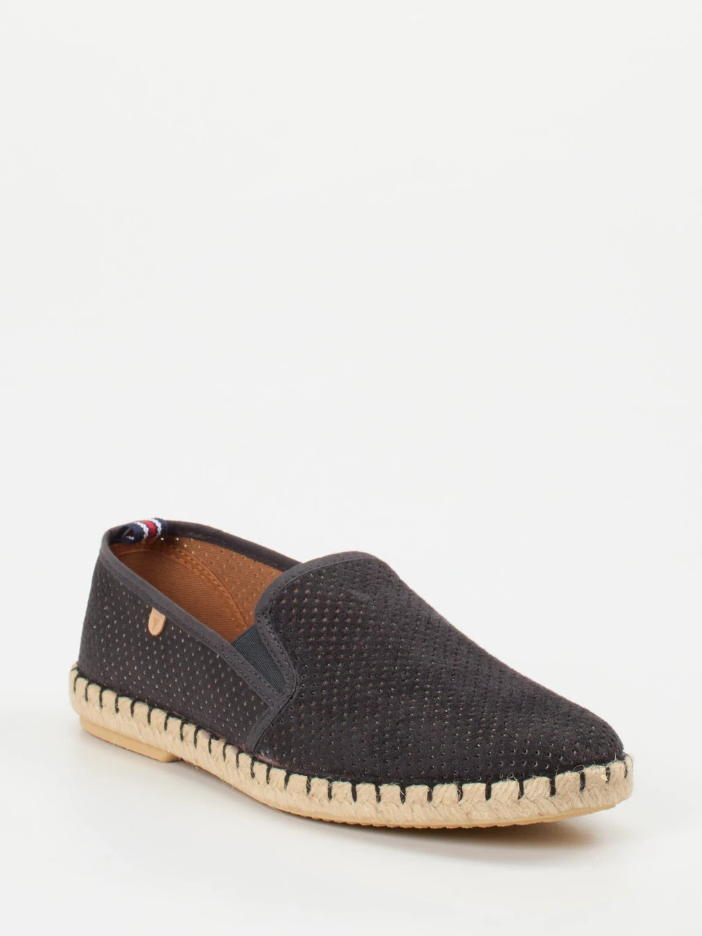 Verbenas – Espadrilles aus Veloursleder dunkelgrau