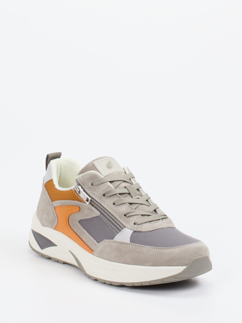 Waldläufer – Komfort-Sneaker aus Veloursleder grau