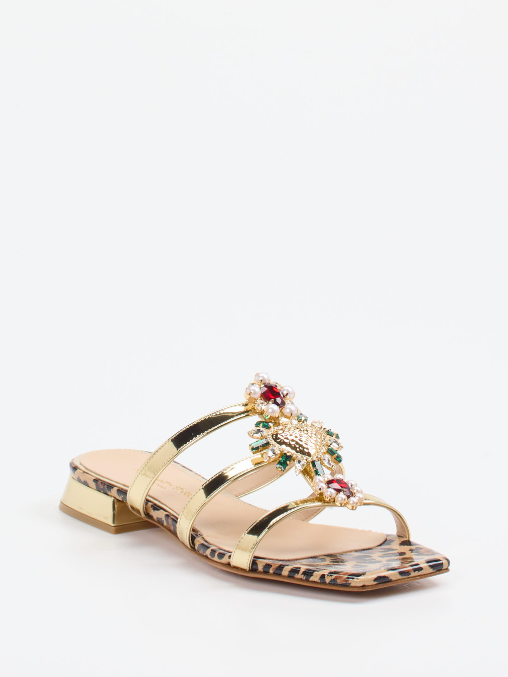 Konstantin Starke – Mules aus Metallicleder goldfarben