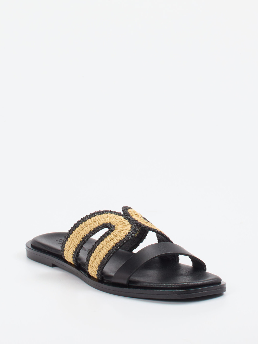 Marc O'Polo – Slides aus Lammleder mit Bastdetail