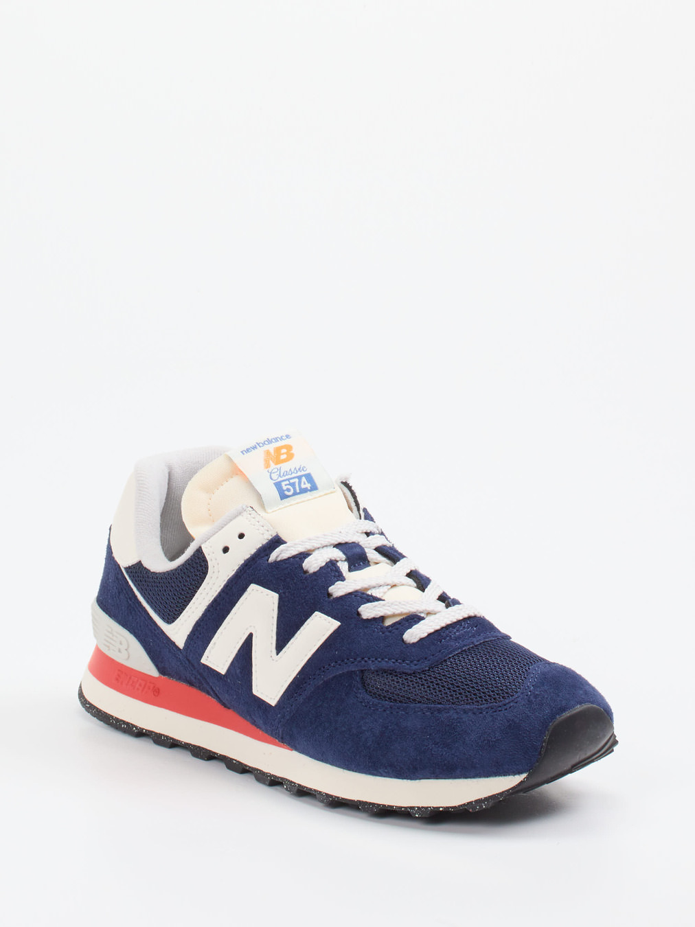 New Balance – Retro-Sneaker aus Veloursleder marineblau