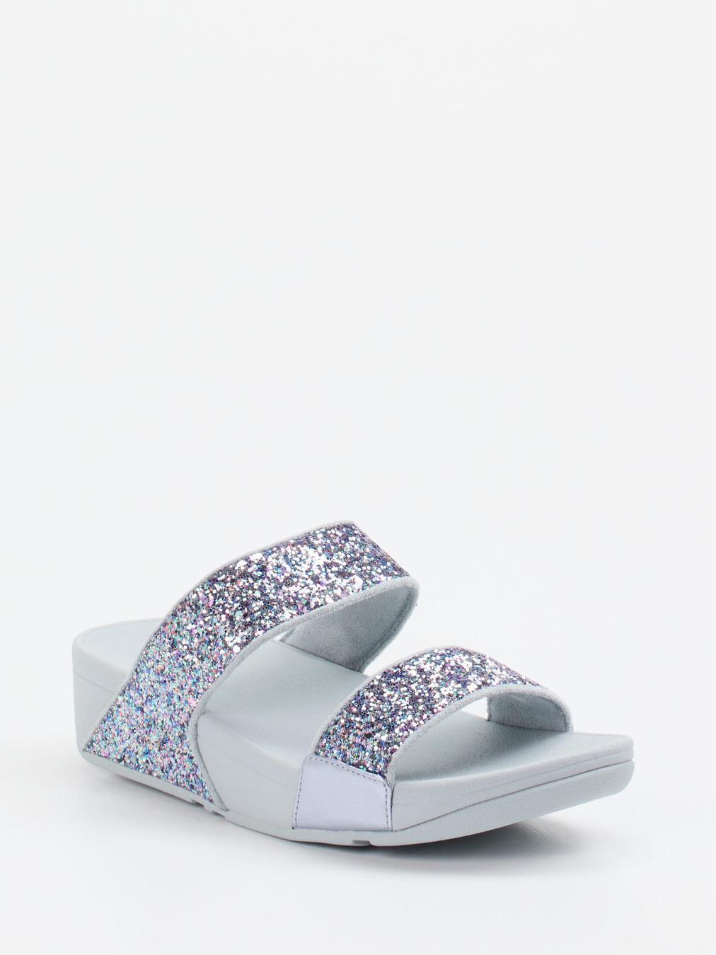 FitFlop – Komfort-Pantolette aus Textil mit Glitzer