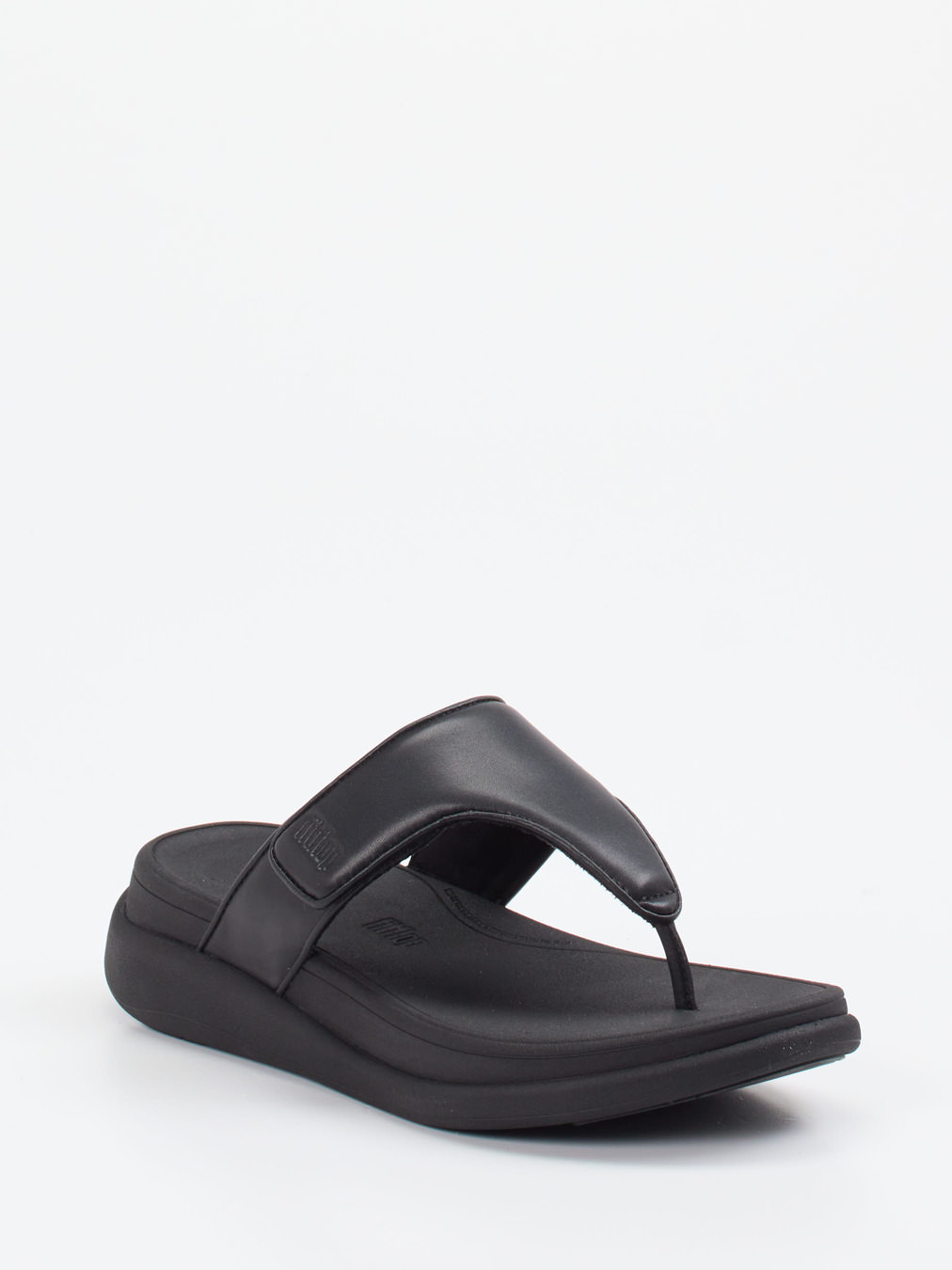 FitFlop – Zehentrenner aus Kalbleder schwarz