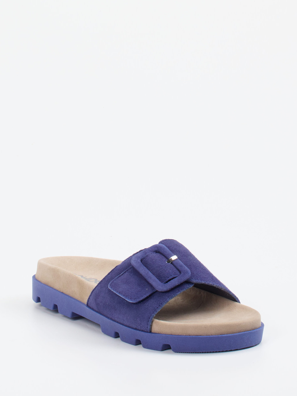 Rohde – Pantolette aus Veloursleder Violettblau