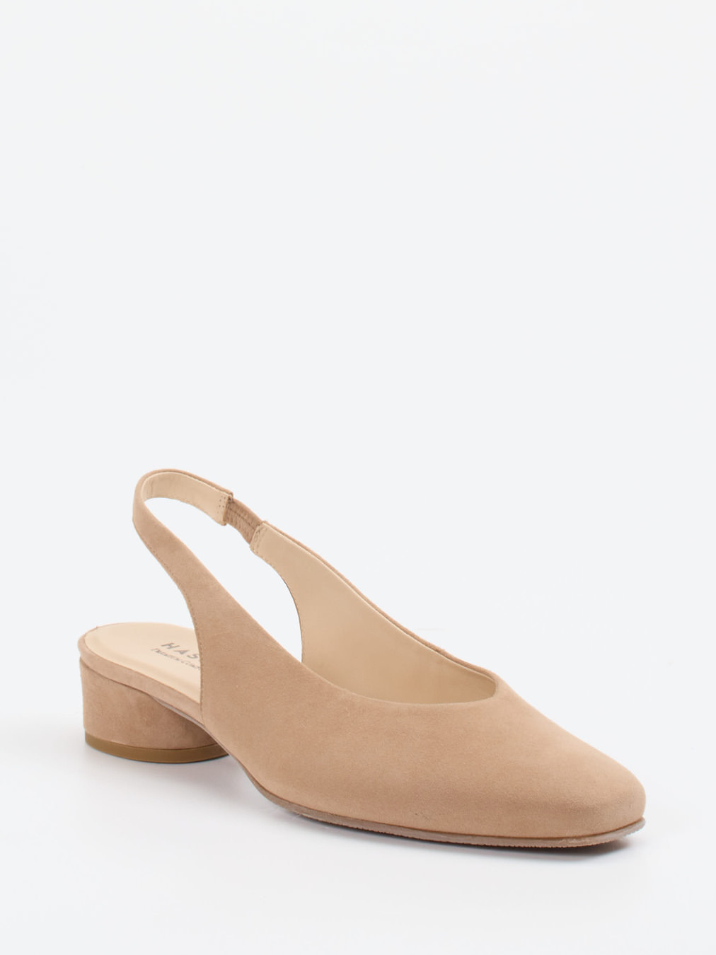 Hassia – Slingback-Pumps aus Veloursleder beige