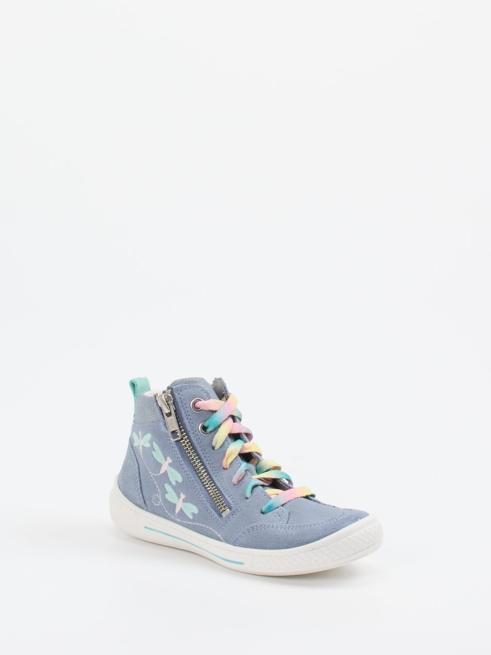 Superfit – High-Top Sneaker aus Veloursleder jeansblau